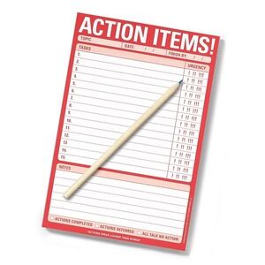 NEW Knock Knock Action Items‎ Notepad